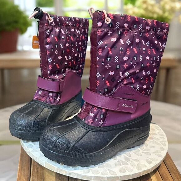 Columbia Powderbug Insulated Snow Winter Forty Print Boot −40°F Size 6 (EU 38) N - Picture 3 of 13